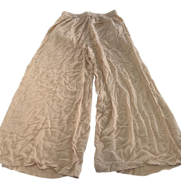 Onia Pants Womens Medium Sunset Stand Wide Leg Flowy Sheer High Slit Coastal - Picture 3 of 9